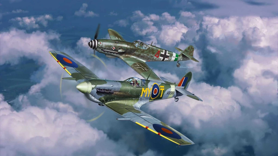 Revell Messerschmitt Bf109G-10, Spitfire Mk.V (1:72) (set)