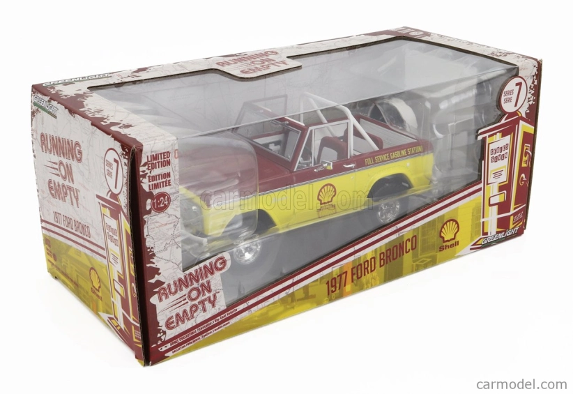 Greenlight Ford usa Bronco Shell Oil 1977 1:24 žltá červená biela