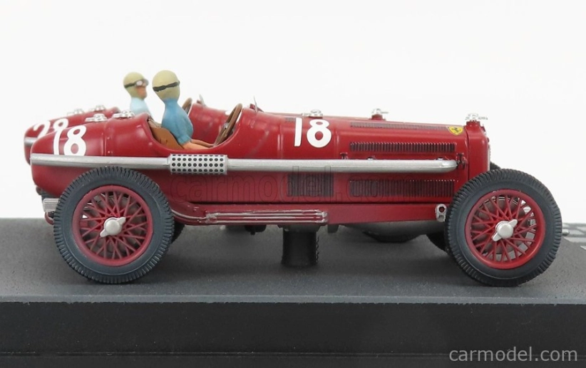 Rio-models Alfa romeo F1 2x P3 Scuderia Ferrari N 18 Víťaz Tripoli Gp 1934 Varzi + P3 N 28 2. Tripoli Gp 1934 Moll 1:43 Red