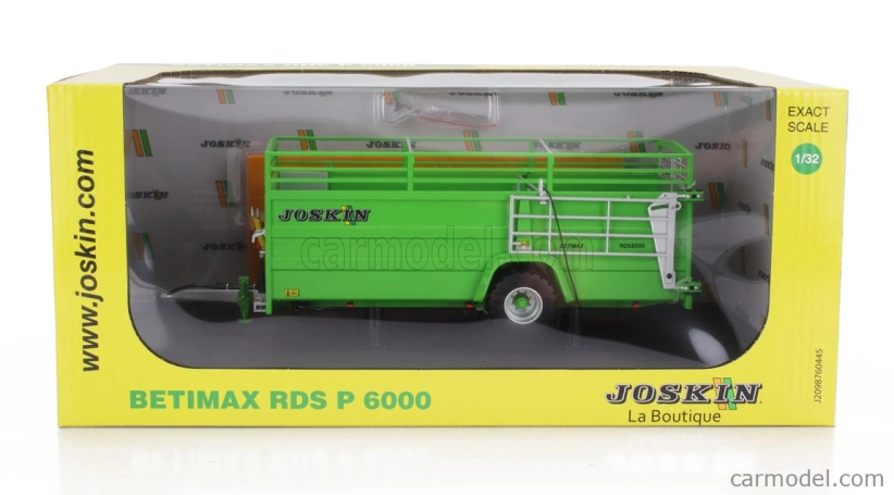 Universal hobbies Joskin Betimax Rds6000 Trailer Livestock Transporter - Carrello Trasporto Animali 1:32 Silver Yellow