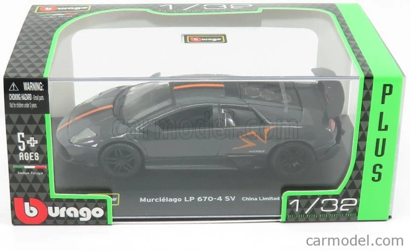 Bburago Lamborghini Murcielago Lp670-4 Sv Superveloce China Limited Edition 2011 1:32 Grey Met