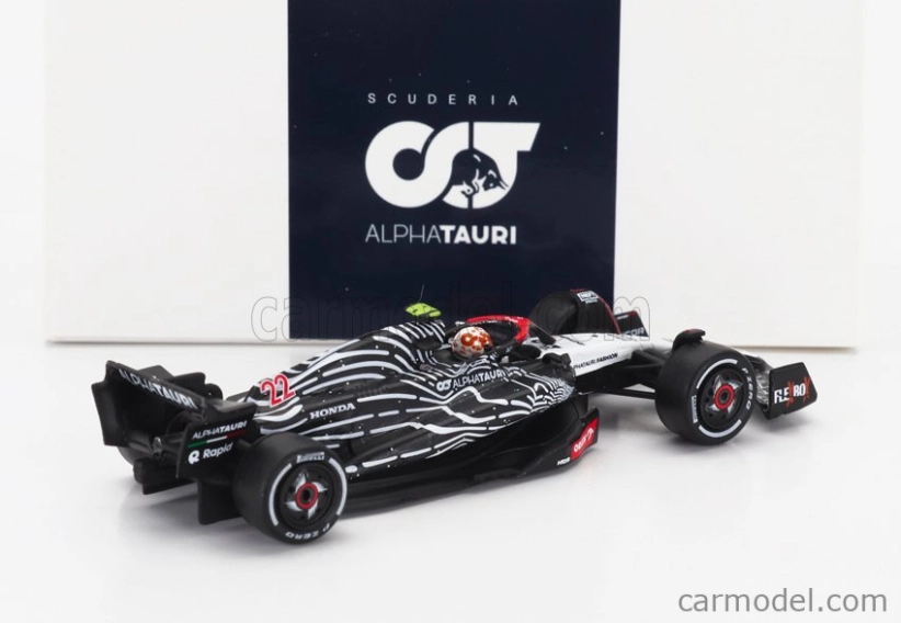 Spark-model Alpha tauri F1  At04 Team Alpha Tauri N 22 Las Vegas Usa Gp 2023 Yuki Tsunoda 1:64 Bílá Černá