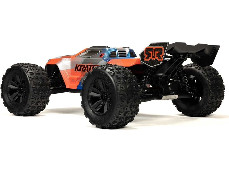 RC auto Arrma Kraton 6S V6 BLX 1:8 4WD RTR, modrá/oranžová