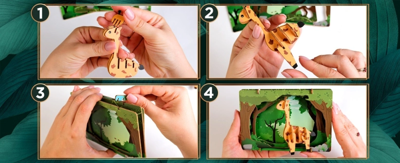 EscapeWelt 3D drevené puzzle Žirafa