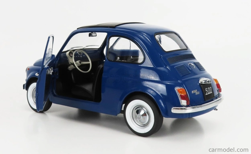 Fiat 500 1968 v mierke 1:12 modrá