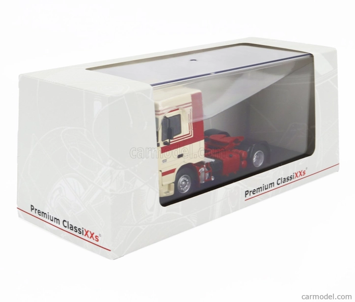 Premium classixxs DAF 95xf 430 Tractor Truck 2-assi 1997 1:43 Cream Red