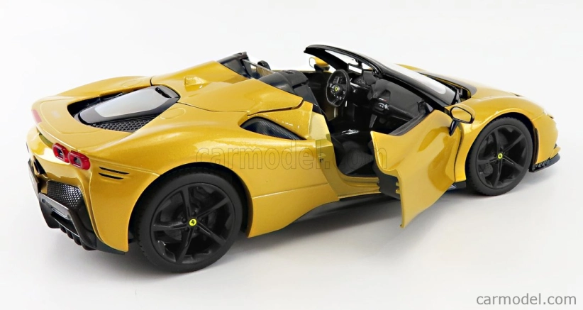 Bburago Ferrari SF90 Spider 1:18 žlutá metalíza
