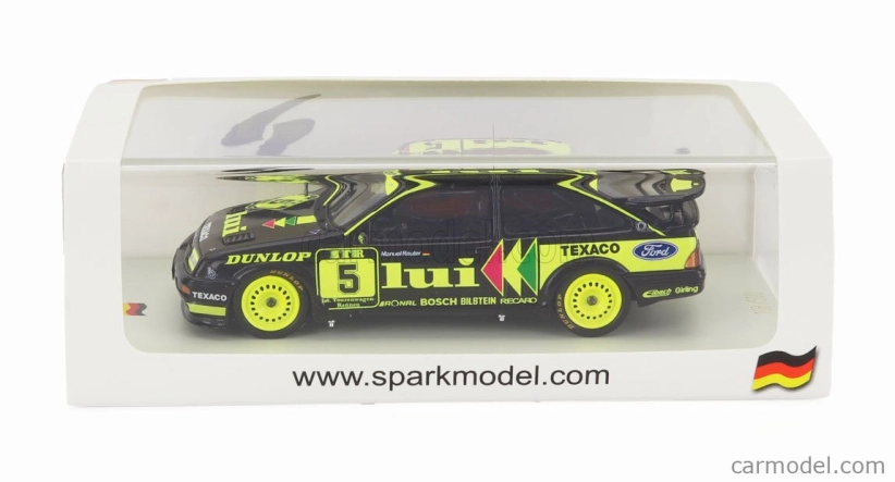 Spark-model Ford england Sierra Rs500 Cosworth N 5 Dtm 1988 Manuel Reuter 1:43 Black Yellow