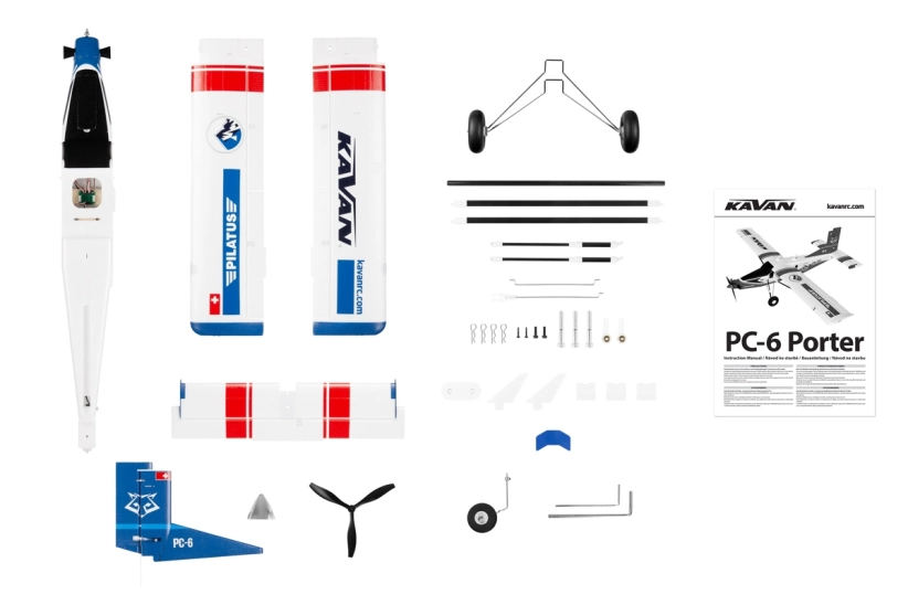 KAVAN Pilatus PC-6 Porter 1500 mm ARF – modrá