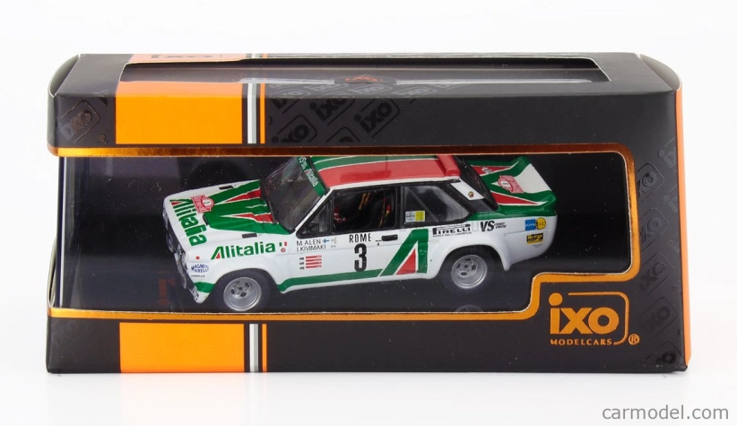 Ixo-models Fiat 131 Abarth Team Alitalia N 3 3rd Rally Montecarlo 1979 Markku Alen - Ikka Kivimaki 1:43 Bílá Zelená Červená