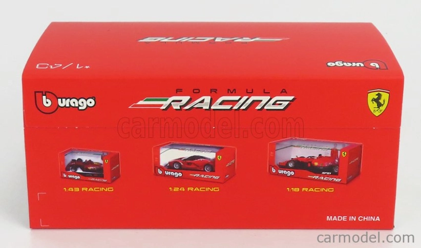 Bburago Ferrari F1-75 Scuderia Ferrari N 55 Season 2022 Carlos Sainz 1:43, červená