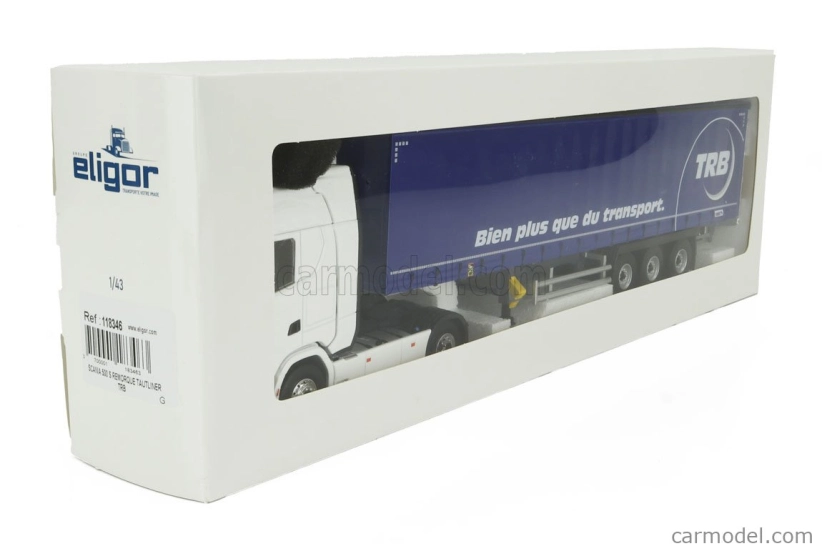 Eligor Scania S500 Truck Telonato Trb Transports 2018 1:43 Bílá Modrá