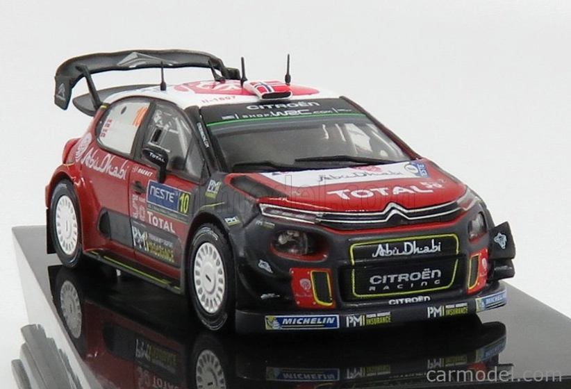 Ixo-models Citroen C3 Wrc Abu Dhabi N 10 Rally Finland 2018 M.ostberg - T.eriksen 1:43 Red Grey