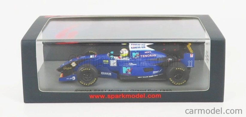 Spark-model Simtek F1 S951 N 11 Monaco Gp 1995 D.schiattarella 1:43 Blue