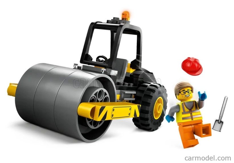 Lego Ammann Lego City - Drvič kameňa - Užitkový kompaktor - Rullo Compressore - 78 Pezzi - 78 dielikov sivo žltá