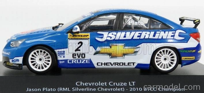 Edicola Chevrolet Cruze Lt Team Rml Silverline Chevrolet N 2 Champion Season Btcc 2010 Jason Plato 1:43 Modrá biela