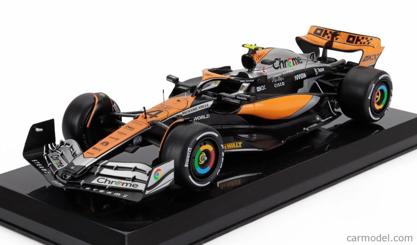 Edicola Mclaren F1  Mcl60 Team Mclaren N 4 2nd British Gp 2023 Lando Norris - Blister Box 1:24 Oranžová Černá