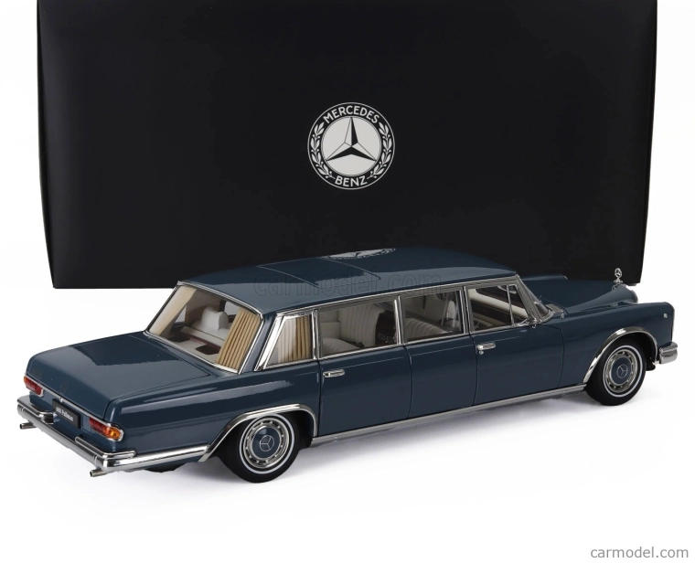 Nzg Mercedes Benz S-class 600 Lwb Pullman (w100) 1963-1981 1:18 Svetlomodrá