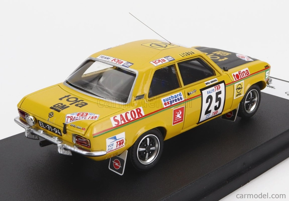 Trofeu Opel Ascona (night Version) N 25 Rally Tap 1973 M.quepe - M.amaral 1:43 Žlutá Černá