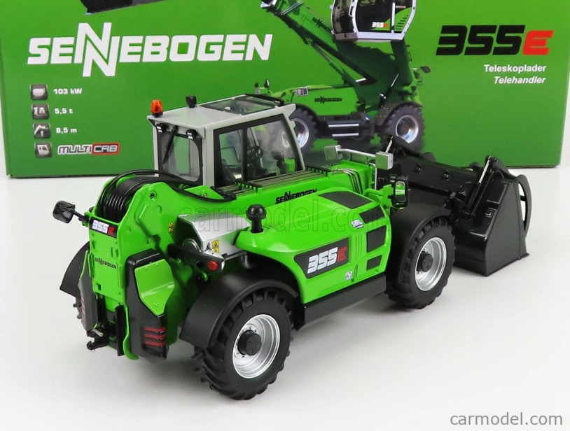 Universal hobbies Sennebogen 355e Teleskopický traktor - Elevatore 1:32 Svetlozelená