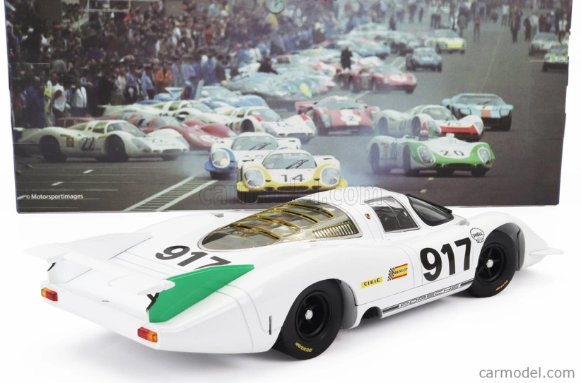 Werk83 Porsche 917lh 4.5l N 917 Geneve Motor Show 1969 1:18 Bílá Zelená