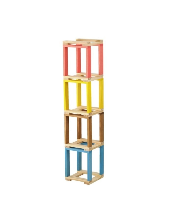 Jeujura Drevená stavebnica Técap Multicolor 200 dielov