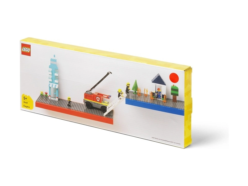 LEGO polička na vystavenie stavebníc - červená