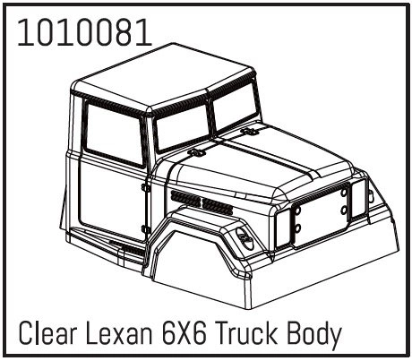 HBP240170 - (1010081) Clear Lexan 6X6 Truck Body