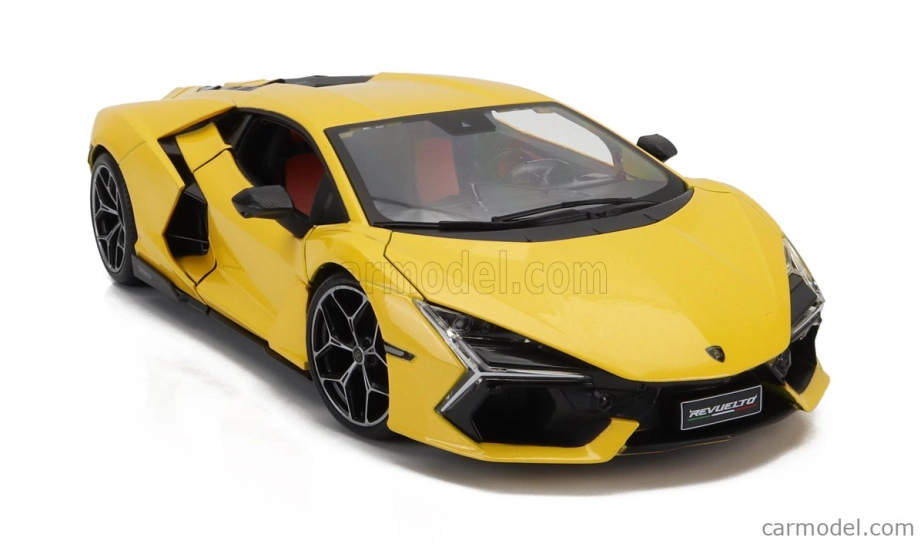 ROZBALENÉ – Maisto Lamborghini Revuelto Hybrid 2023 – Exclusive Carmodel 1:18 Giallo Inti – Žltá