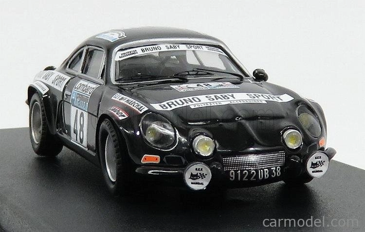 Trofeu Renault A110 Alpine Coupe N 48 Rally Rac 1978 B.saby - M.guegan 1:43 Black