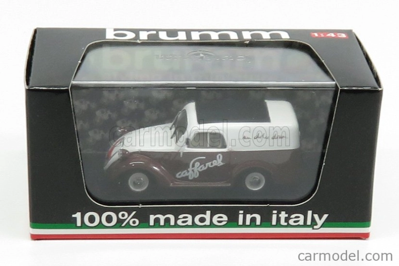 Brumm Fiat 500b Van Pubblicitario Caffarel Cioccolato 1950 1:43 hnedá biela
