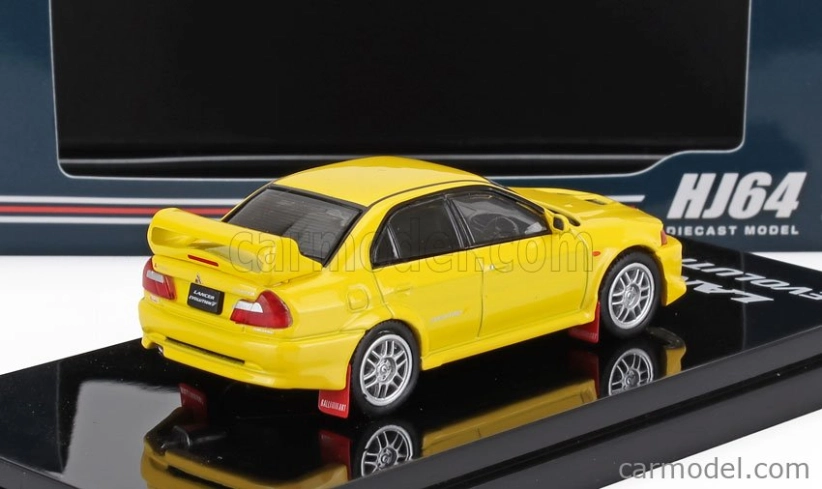 Ignition-model Mitsubishi Lancer Evo V Gsr With Mud Flap 1998 1:64 Žlutá