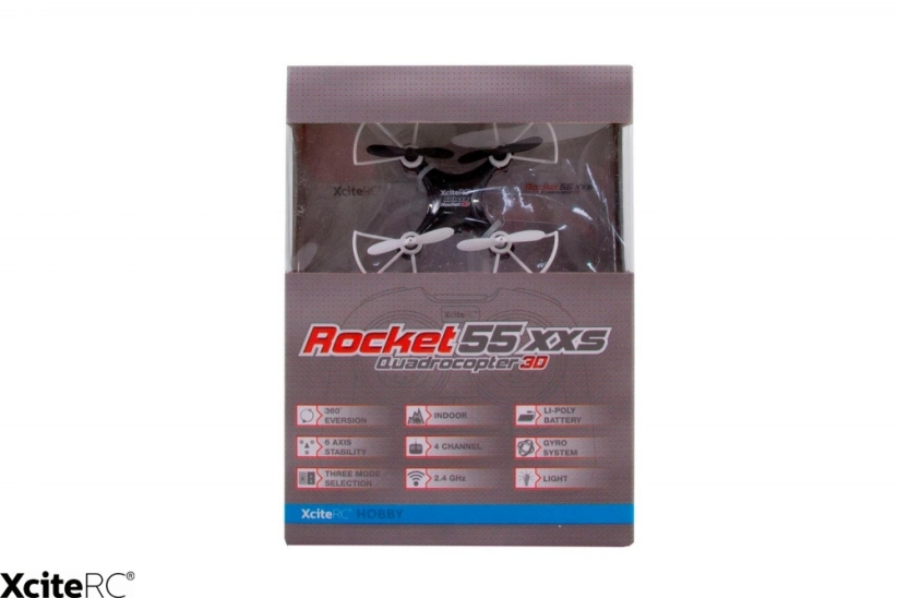 Dron Rocket55 XXS 3D, čierna