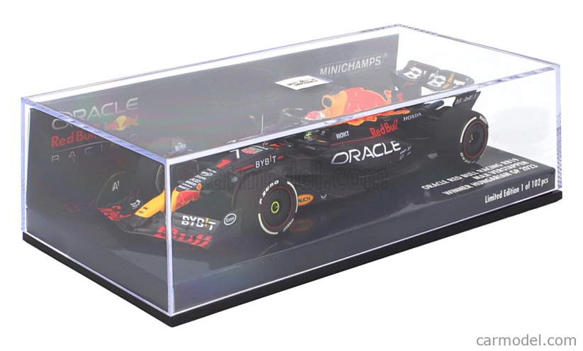 Minichamps Red bull F1 Rb19 Team Oracle Red Bull Racing N 1 Majster sveta Víťaz GP Maďarska 2023 Max Verstappen 1:43 Matt Blue
