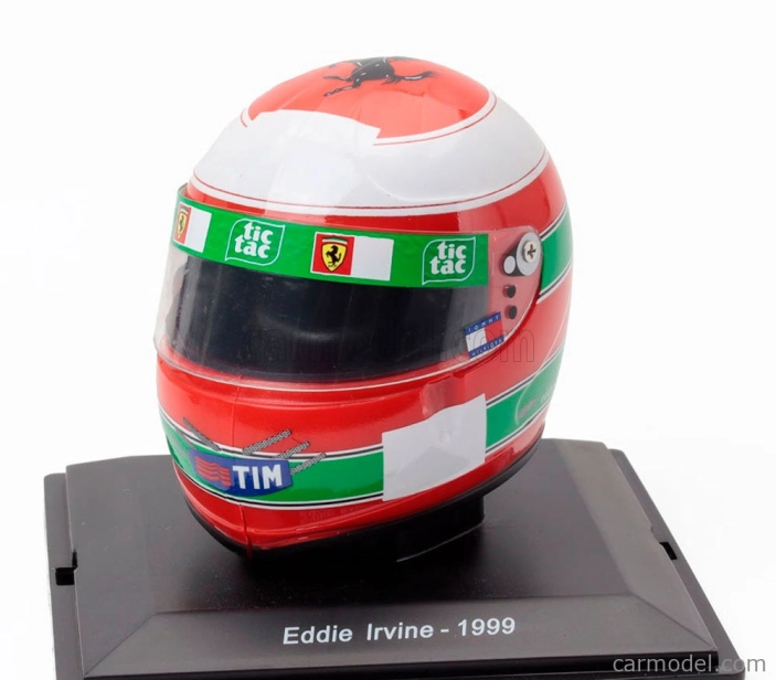 Edicola Helma F1 Casco Helma Eddie Irvine F399 Team Ferrari Sezóna 1999 1:5 Červená zelená biela