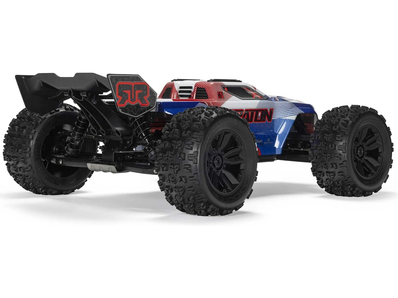RC auto Arrma Kraton 6S V6 BLX 1:8 4WD RTR, modrá/růžová