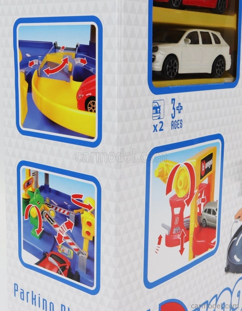 Bburago Accessories Diorama - Parking Playset Garage With Porsche Cayenne + Audi R8 1:43 Různé