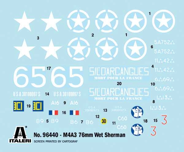 Italeri Tank M4a3 Wet Sherman Miltary 1945 1:35 /