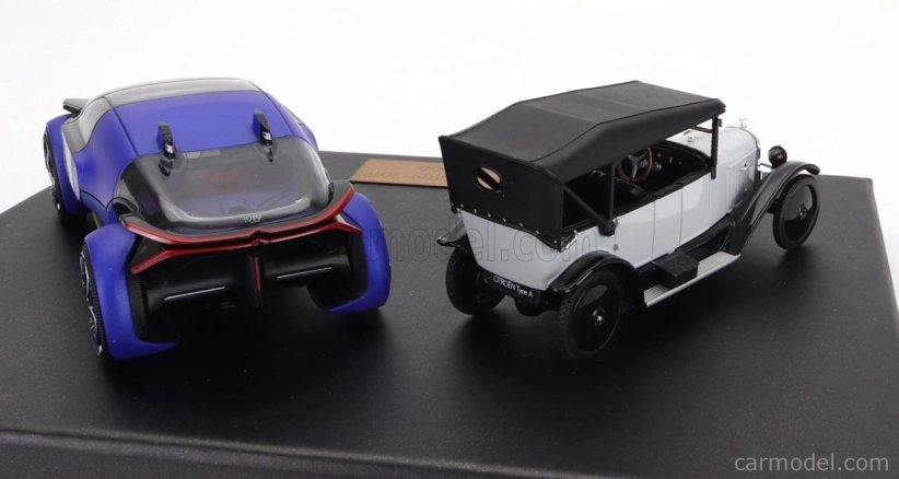 Norev Citroen Coffret Set 2x Type A Cabriolet Closed 1919 + 19_19 Concept Electric 2019 1:43 Biela čierna čierna modrá sivá