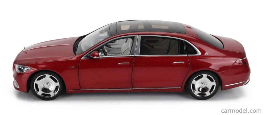 Almost-real Mercedes benz S-class S600 V12 Biturbo Maybach 2021 1:18 Red