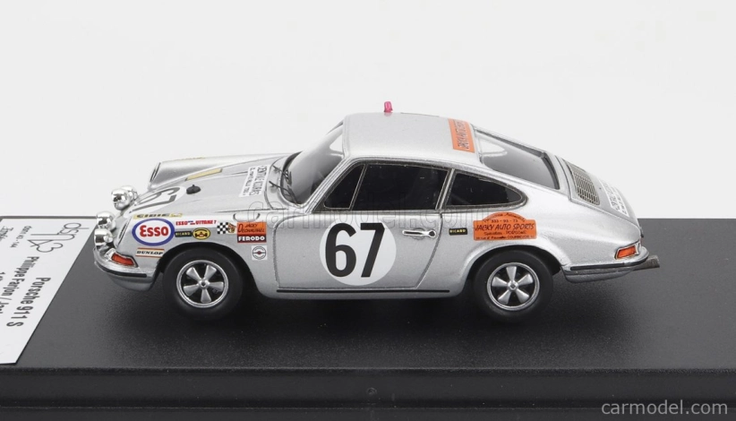 Trofeu Porsche 911s Coupe 1991cc S6 Team J.farjon N 67 24h Le Mans 1969 Philippe Farjon - Jacky Dechaumel 1:43 Silver