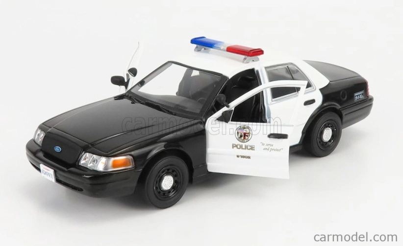 Greenlight Ford usa Crown Victoria Police Interceptor Los Angeles Department 1992 - Drive 1:24 Black White