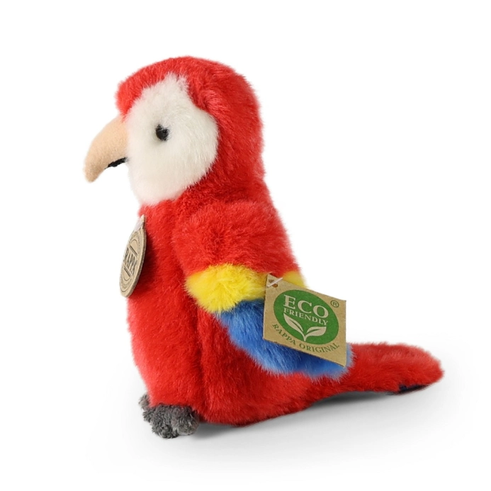 Rappa Plyšový papagáj Ara 16 cm červený ECO-FRIENDLY