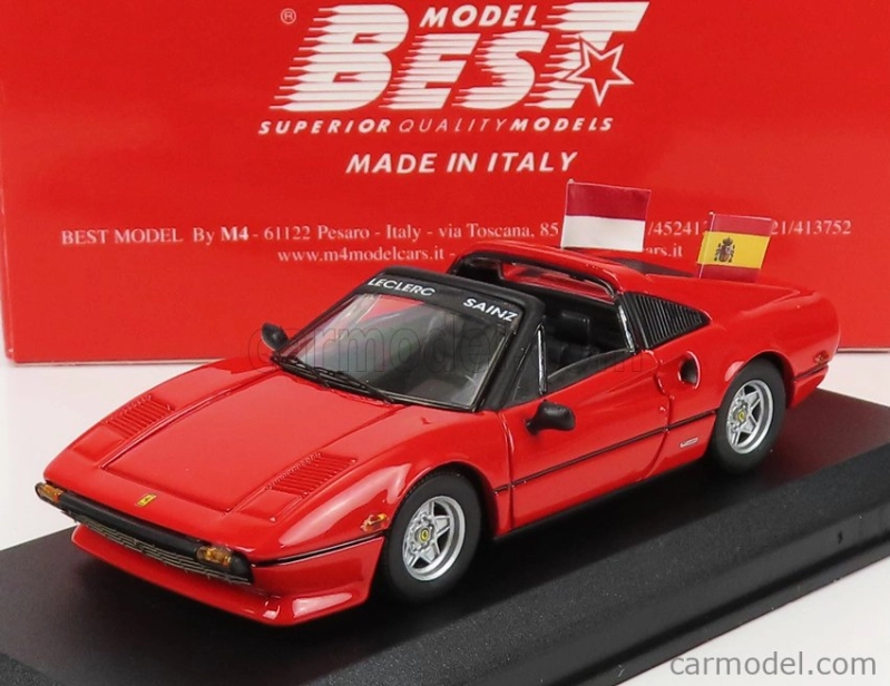 Najlepší model Ferrari 308 Gts 1982 - F1 Parade Mexico Gp 2020 C.sainz - C.leclerc 1:43 Red