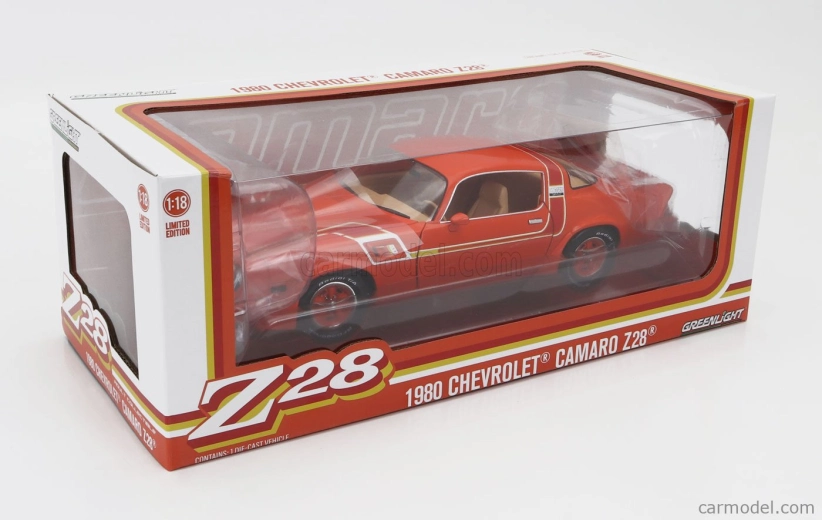 Greenlight Chevrolet Camaro Z/28 Hugger Coupe 1980 1:18 Orange