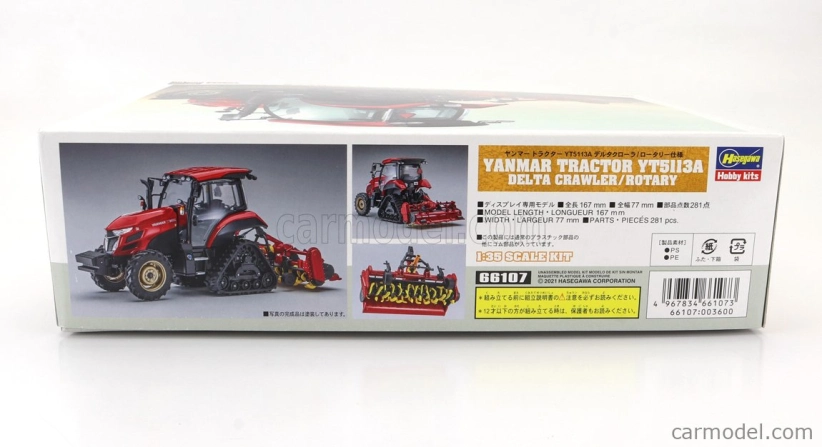 Hasegawa Yanmar Yt5113a Cingolato Tractor Delta Crawler Rotary Trailer 2020 1:35 /