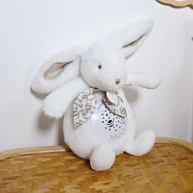 Doudou Hrací skříňka s projekcí Králíček bílý