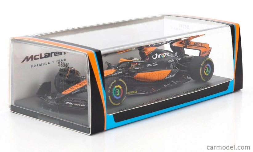 Spark-model Mclaren F1 Mcl60 Team Mclaren N 4 Las Vegas Gp 2023 Lando Norris 1:43 Orange Blue Black