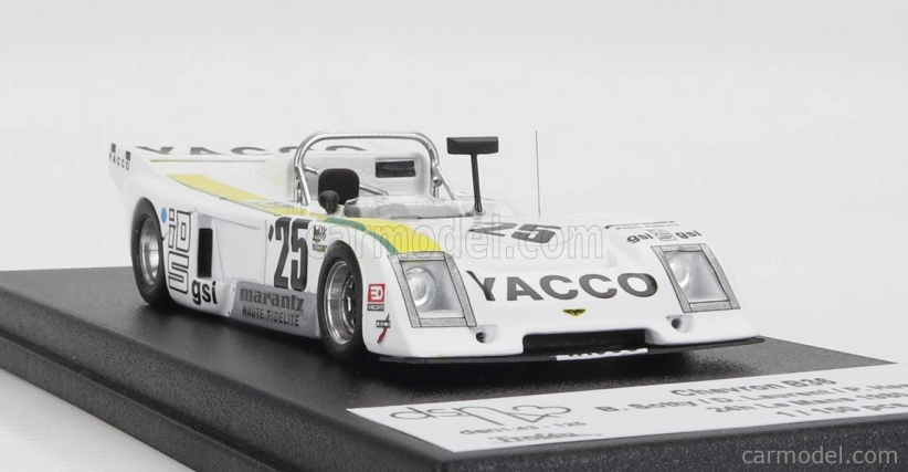 Trofeu Chevron B36 N 26 24h Le Mans 1980 B.sotty - D.laurent - P.hesnault 1:43 Bílá