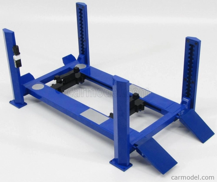 Greenlight Accessories Set Officina - Ponte Sollevatore Auto - Four Post Lift 1:18 Blue